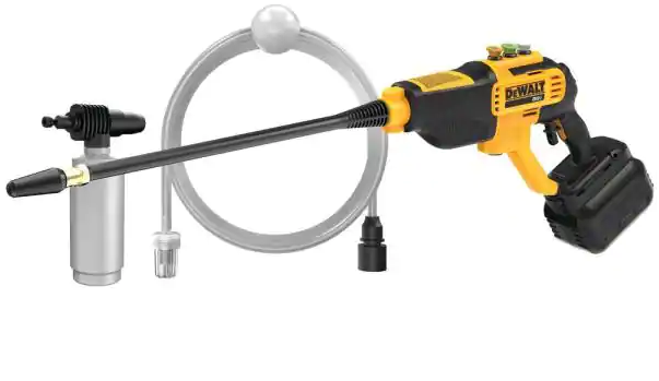 DEWALT 20V MAX 550 PSI 1.0 GPM Cold Water Cordless Electric Power Cleaner with 4 Nozzles, (1) 5.0 Ah Battery and Charger