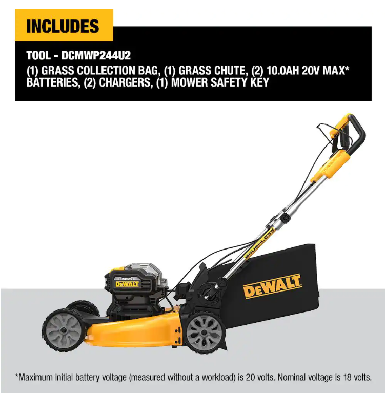 DEWALT 20V MAX 21.5 in. Battery Powered Walk Behind Self Propelled Law Mowtown Lochen Equipment