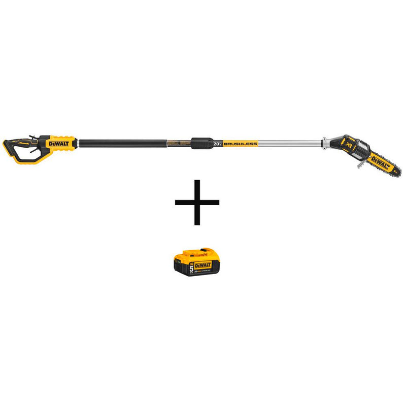 DEWALT 8 in. 20-Volt MAX Electric Cordless Pole Saw Kit with 5.0Ah Battery and Charger